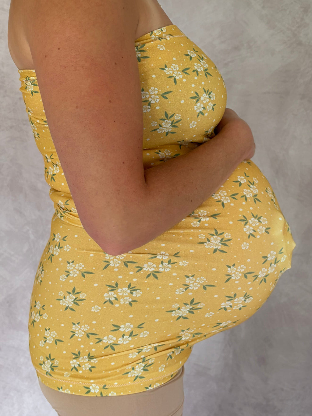 Belly Band (Full) - Yellow Floral