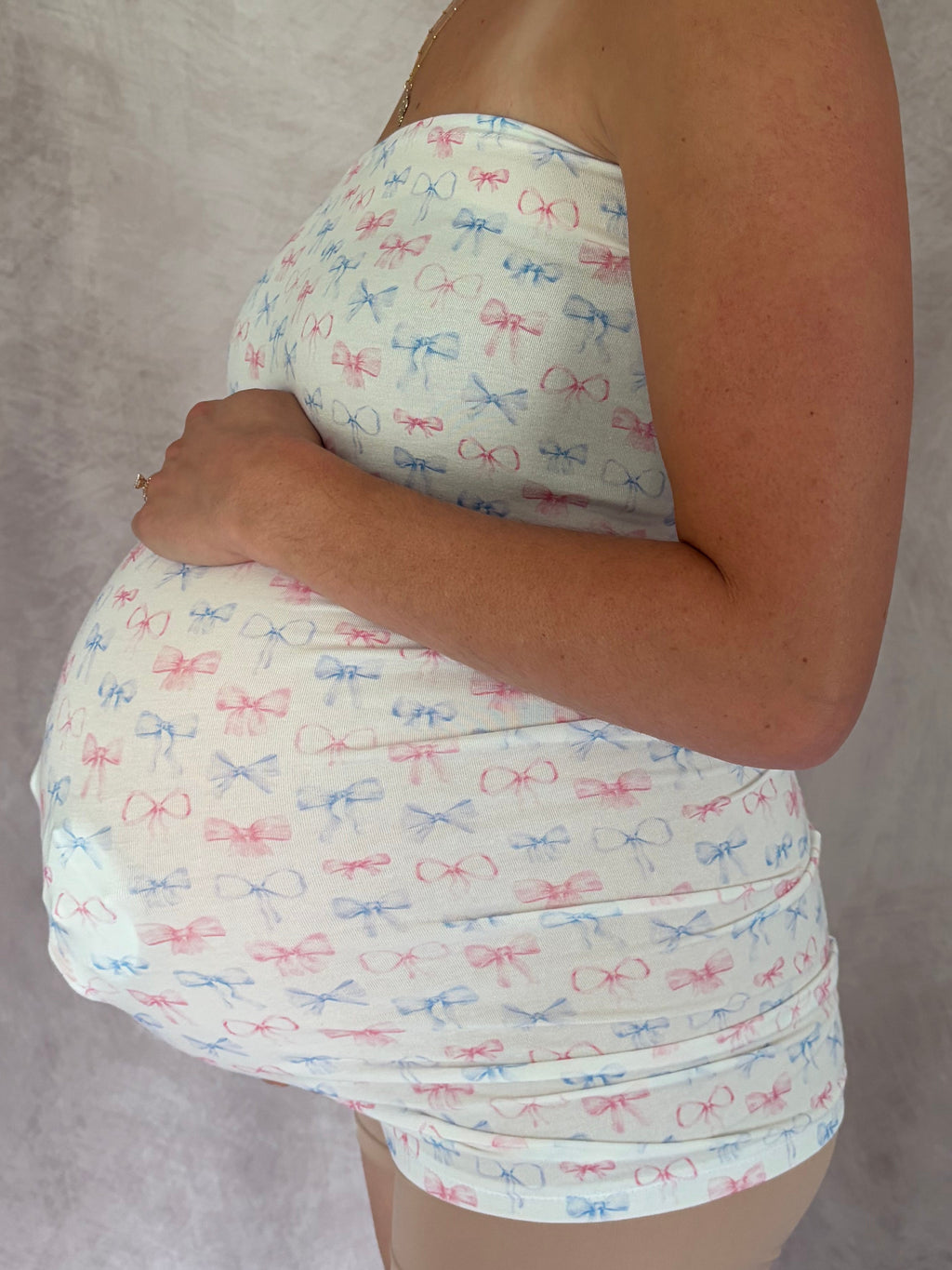 Belly Band (Full) - Pink and Blue Bows