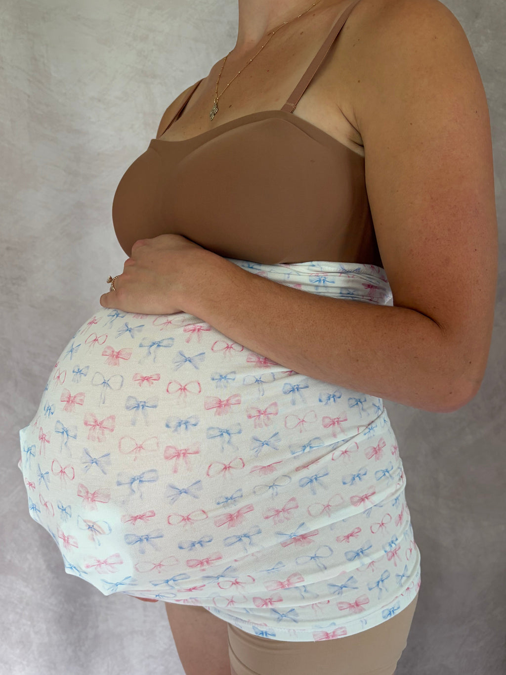 Belly Band - Pink and Blue Bows